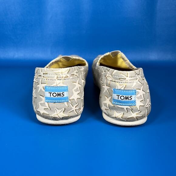 Toms Starfish Classic Slip On Flats - Tan/Gold - 9 - Picture 4 of 8